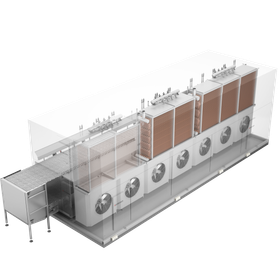 Continuous Type Spiral Quick Freezing Device IQF Line Freezer